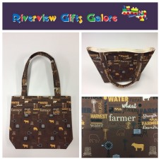 Medium Tote Bag - Farmers Fighting Spirit - Words and Animals Medium Tote Bag - Farmers Fighting Spirit - Words and Animals